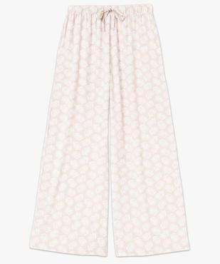 Bas de pyjama large imprimé en viscose femme vue4 - GEMO 4G FEMME - GEMO