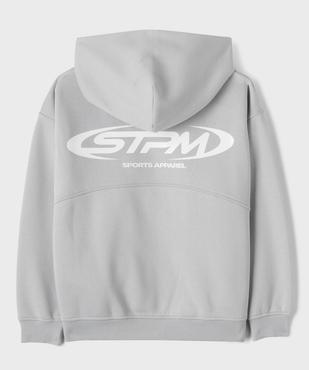 Sweat zippé à capuche coupe ample garçon vue4 - GEMO 4G GARCON - GEMO