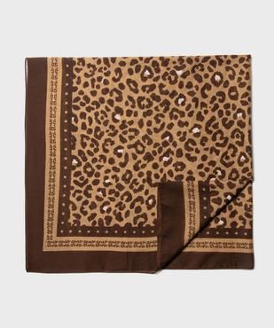 Foulard à motif léopard femme vue2 - GEMO (ACCESS) - GEMO