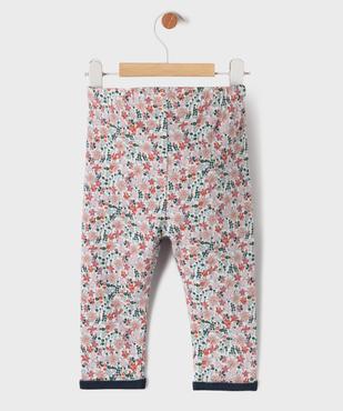 Legging réversible uni et imprimé bébé fille vue3 - GEMO 4G BEBE - GEMO