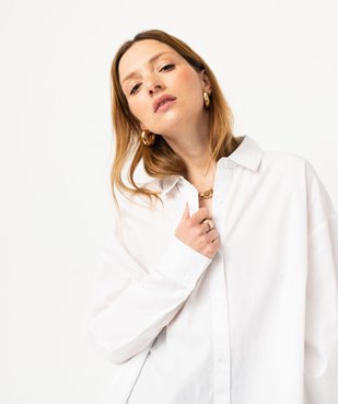 Chemise à manches longues coupe oversize femme vue2 - 1E PRIX BY GEMO - GEMO