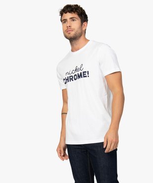 Tee-shirt homme avec inscription contrastante sur l’avant vue2 - GEMO (HOMME) - GEMO