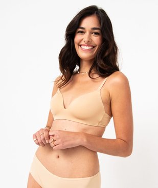 Soutien-gorge sans armature à bonnets coqués femme vue1 - GEMO(HOMWR FEM) - GEMO