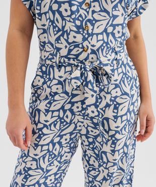 Combinaison pantalon à manches courtes fluide femme vue5 - GEMO 4G FEMME - GEMO