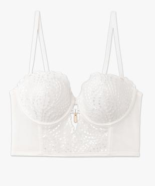 Bustier en dentelle à bretelles multipositions femme vue5 - GEMO(HOMWR FEM) - GEMO