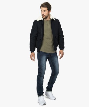 Blouson homme laine avec col amovible vue6 - GEMO (HOMME) - GEMO