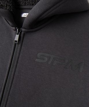 Sweat zippé à capuche avec intérieur chaud garçon vue2 - GEMO (JUNIOR) - GEMO