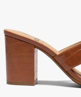 Mules femme unies à talon dessus imitation croco vue6 - Nikesneakers(URBAIN) - Nikesneakers