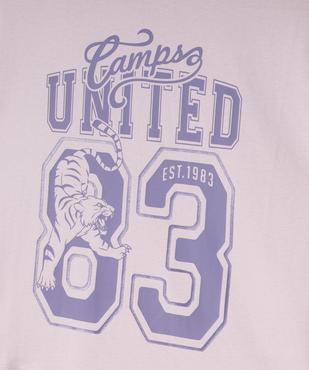 Tee-shirt manches courtes avec motif XXL fille - Camps United vue2 - CAMPS GEMO FOR GOOD - GEMO