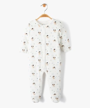 Pyjama dors-bien en velours imprimé avec ouverture devant bébé vue2 - GEMO(BB COUCHE) - GEMO