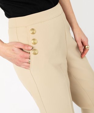 Pantalon avec boutons sur les hanches femme vue2 - GEMO(FEMME PAP) - GEMO