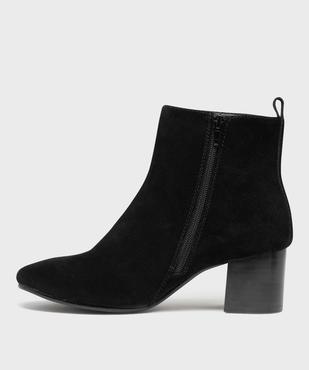 Boots à talon dessus cuir femme - Tanéo vue3 - TANEO - GEMO