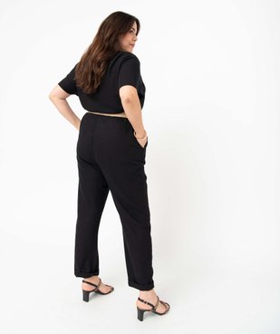 Combinaison pantalon femme grande taille contenant du lin vue3 - GEMO 4G GT - GEMO
