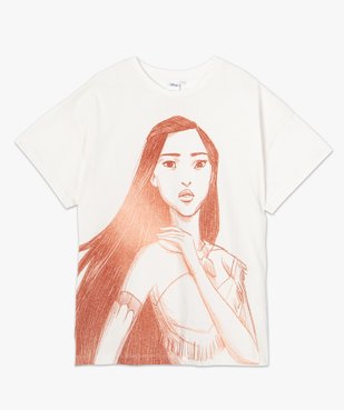 Tee-shirt femme oversize avec motif Pocahontas - Disney vue4 - DISNEY DTR - GEMO