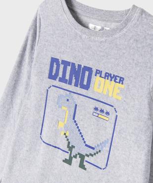 Pyjama en velours à motif dinosaure garçon vue2 - GEMO 4G GARCON - GEMO