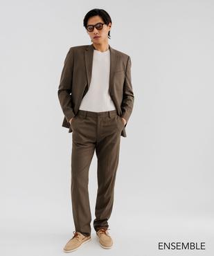 Costume marron en lin pour homme - GEMO