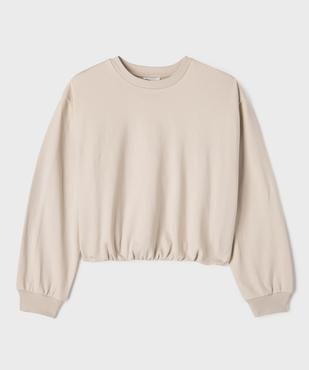 Sweat court avec bas élastiqué fille vue1 - GEMO (JUNIOR) - GEMO