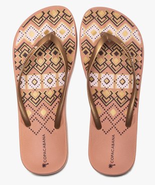 Tongs femme imprimées à fines brides - Copacabana vue1 - COPACABANA - GEMO