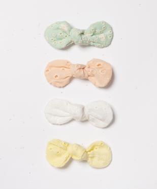 Pinces à cheveux crocodile avec nœud en broderie (lot de 4) vue1 - GEMO (ACCESS) - GEMO
