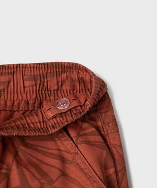 Bermuda en twill de coton imprimé tropical garçon vue3 - GEMO (ENFANT) - GEMO