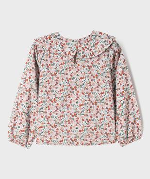 Chemise à motifs fleuris avec grand col Claudine fille vue3 - GEMO (ENFANT) - GEMO