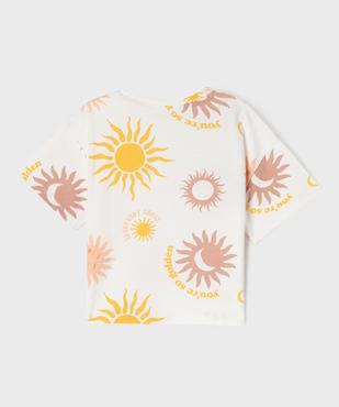 Tee-shirt oversize à larges motifs fille vue11 - GEMO 4G FILLE - GEMO
