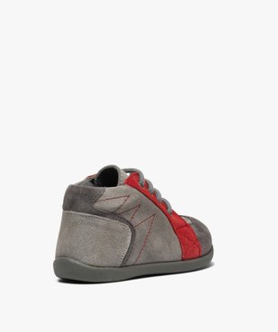 Chaussures premiers pas bébé garçon en cuir vue4 - GEMO(BEBE DEBT) - GEMO