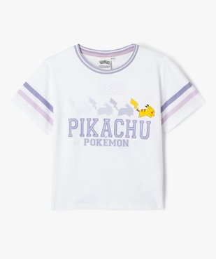 Tee-shirt à manches courtes motif Pikachu fille - Pokemon vue2 - POKEMON - GEMO