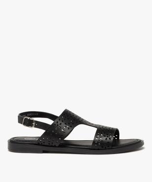 Sandales femme unies casual dessus ajouré vue2 - GEMO (CASUAL) - GEMO