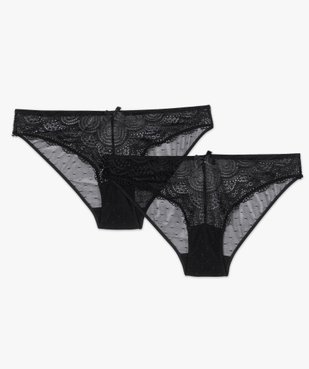Culottes en dentelle et tulle femme (lot de 2) vue8 - GEMO(HOMWR FEM) - GEMO