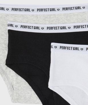 Shorty en maille côtelée en coton stretch fille (lot de 3) vue2 - GEMO 4G FILLE - GEMO