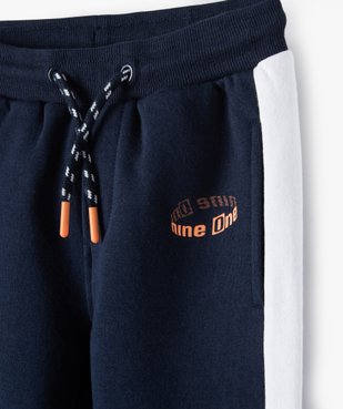 Pantalon de jogging avec bandes colorées sur les côtés garçon vue2 - GEMO (ENFANT) - GEMO