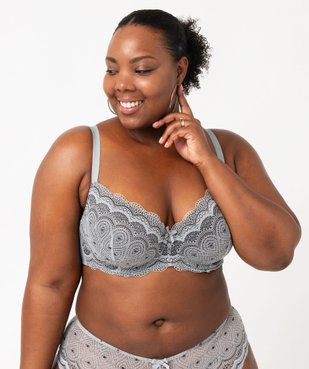 Soutien-gorge grande taille à armatures et coques fines  vue1 - GEMO(HOMWR FEM) - GEMO
