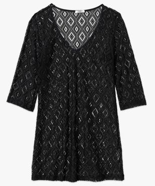 Robe de plage en dentelle ajourée femme vue4 - GEMO 4G FEMME - GEMO