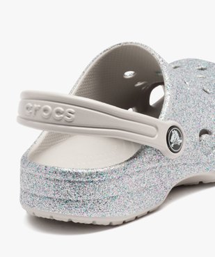 Sabots souples fille dessus perforé à paillettes - Crocs vue6 - CROCS - GEMO
