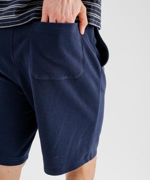 Bermuda en maille French Terry avec taille ajustable homme vue3 - GEMO 4G HOMME - GEMO