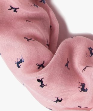 Foulard fille forme snood avec micro motifs licornes vue2 - GEMO C4G FILLE - GEMO