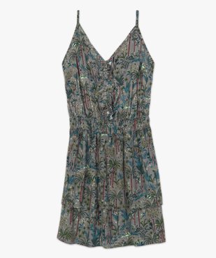 Robe femme à fines bretelles et taille smockée vue4 - GEMO(FEMME PAP) - GEMO