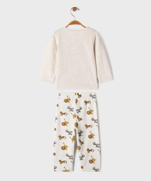 Pyjama 2 pièces en velours motifs félins bébé garçon vue4 - GEMO 4G BEBE - GEMO