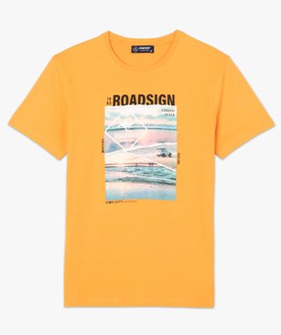 Tee-shirt homme à manches courtes imprimé nature - Roadsign vue4 - ROADSIGN - GEMO