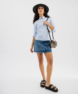 Chemise manches longues cintrée à rayures femme vue4 - GEMO(FEMME PAP) - GEMO