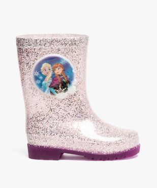 Bottes de pluie fille à paillettes avec semelle lumineuse Reine des neiges vue1 - REINE DES NEIGE - GEMO
