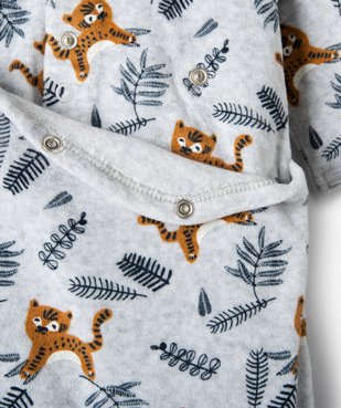 Pyjama dors-bien bébé en velours avec motifs tigres vue3 - GEMO(BB COUCHE) - GEMO