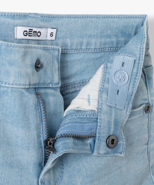 Short en jean fille en denim stretch à revers vue2 - GEMO 4G FILLE - GEMO