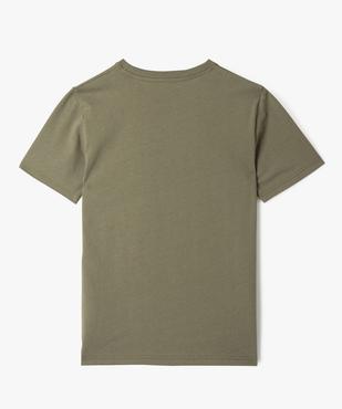 Tee-shirt à manches courtes uni garçon vue4 - GEMO (JUNIOR) - GEMO