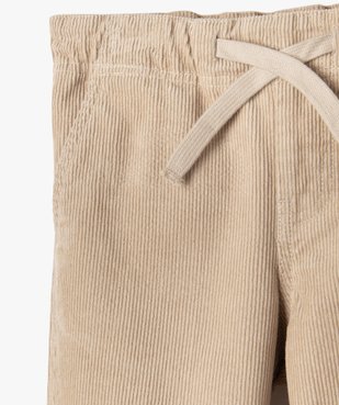 Pantalon chino en velours à taille élastiquée garçon vue2 - GEMO (ENFANT) - GEMO