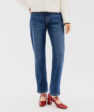 Jean cropped straight taille normale en denim stretch femme vue5 - GEMO 4G FEMME - GEMO