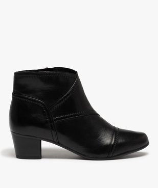 Boots femme à talon dessus cuir uni vue1 - GEMO(URBAIN) - GEMO