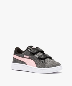Baskets fille brillantes à scratchs – Puma Smash vue2 - PUMA - GEMO