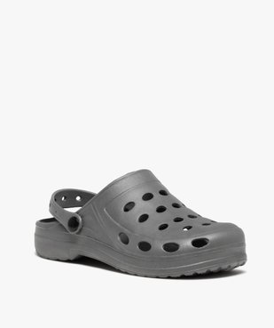 Sabots souples homme dessus uni perforé vue2 - GEMO (PLAGE) - GEMO
